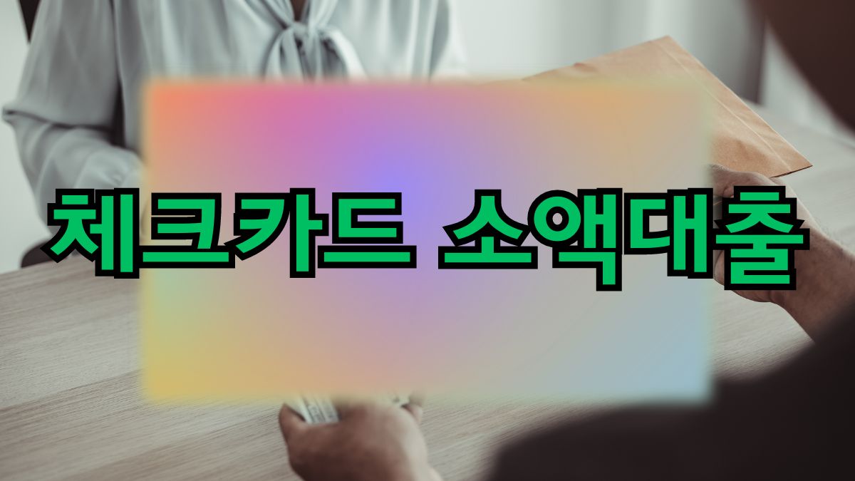 체크카드 소액대출