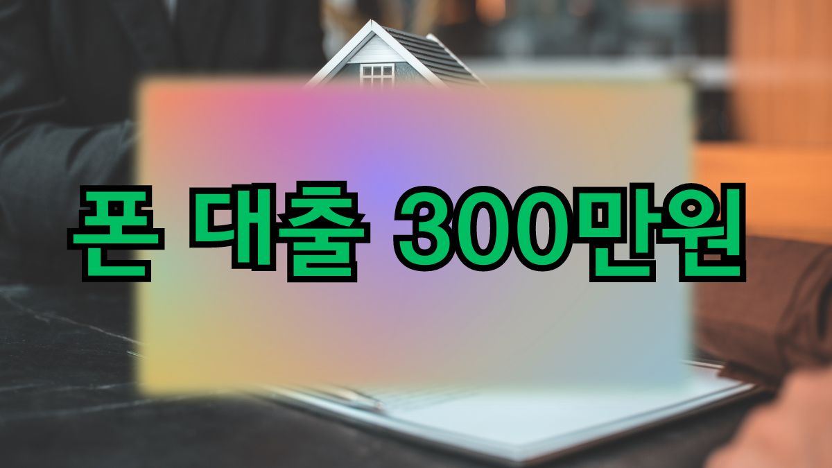 폰 대출 300만원