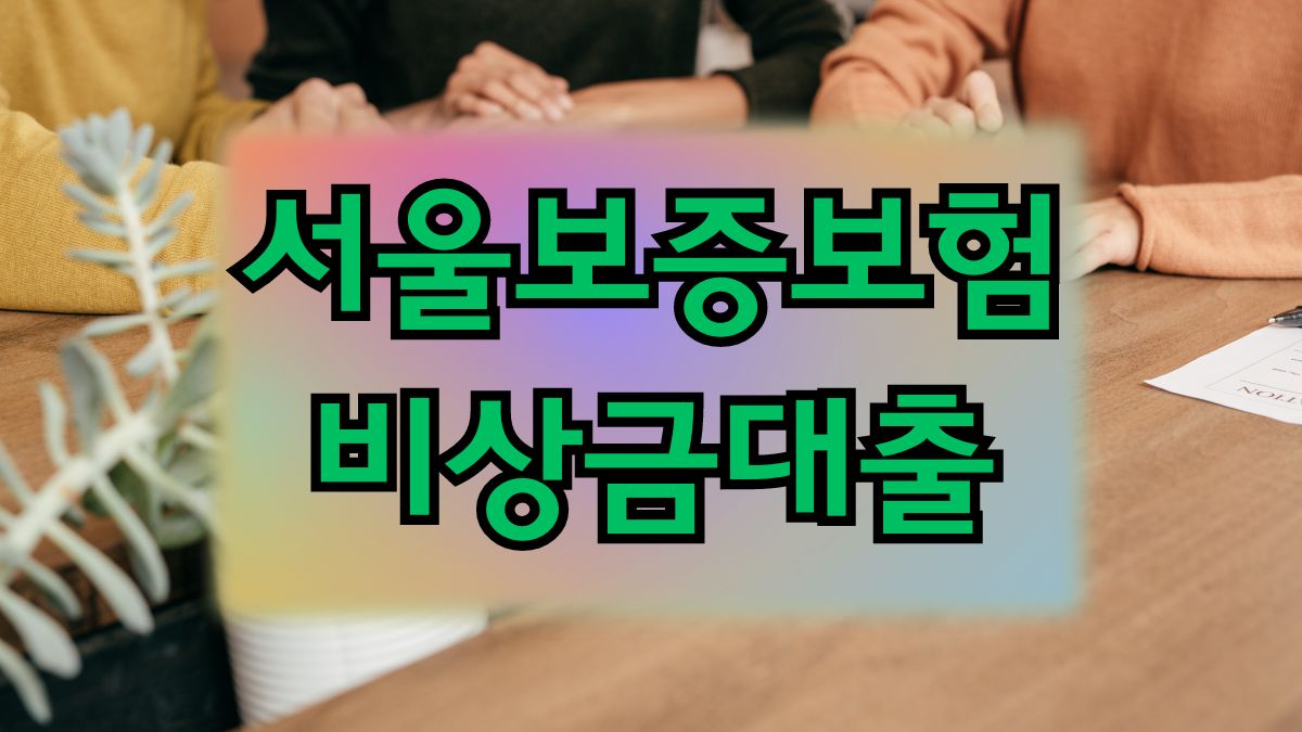 서울보증보험 비상금대출