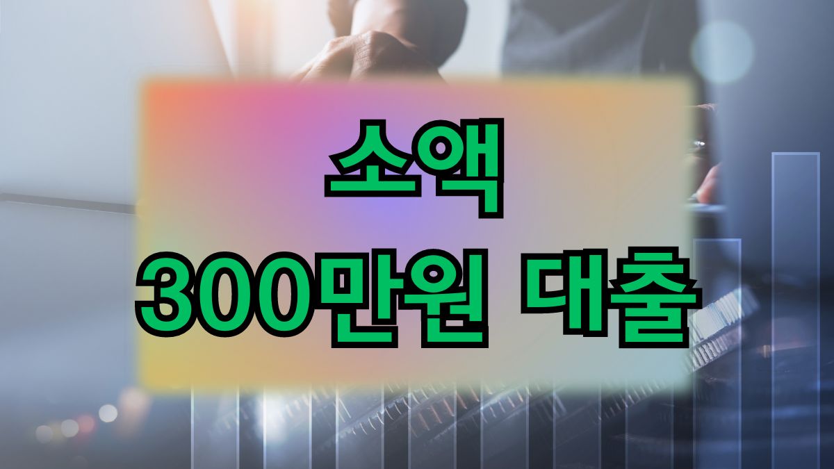 소액 300만원 대출