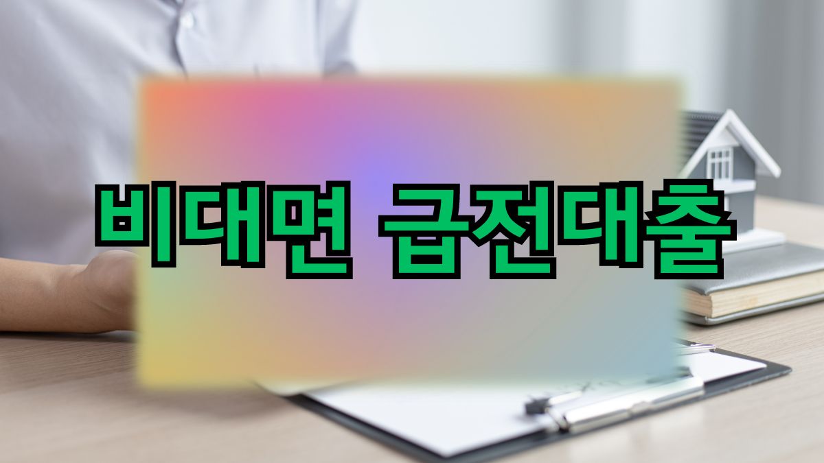 비대면 급전대출