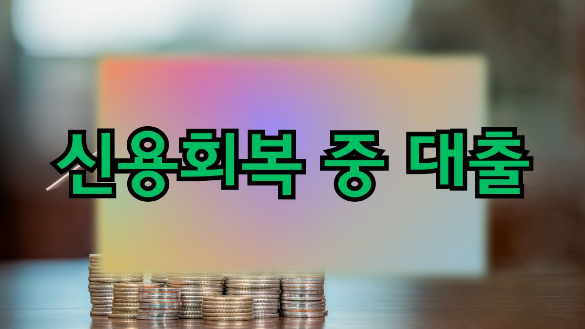 신용회복 중 대출