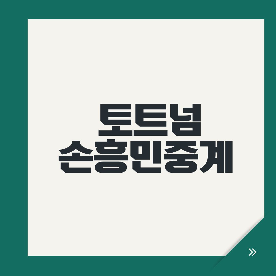 토트넘 손흥민중계