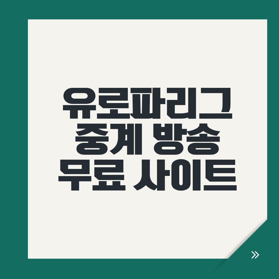 유로파리그 중계 방송 무료 사이트
