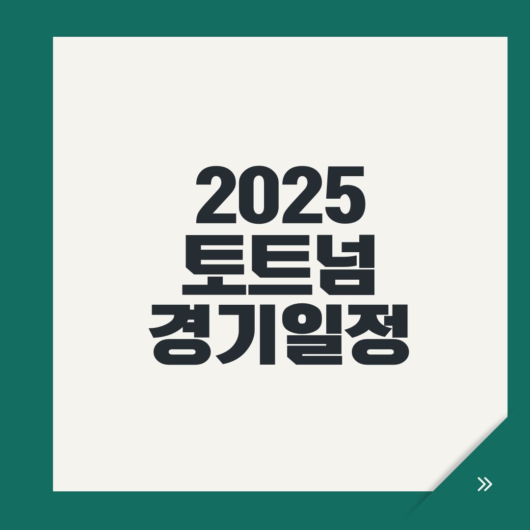2025 토트넘 경기일정