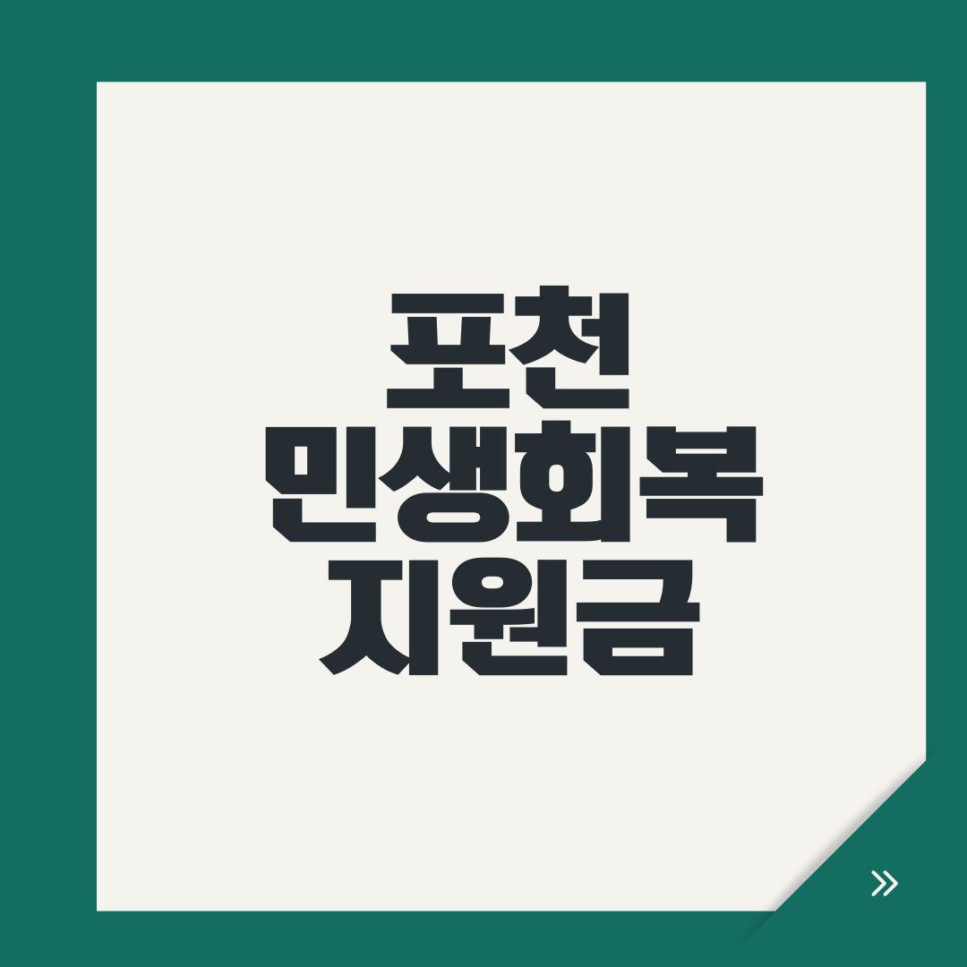 포천 민생회복지원금