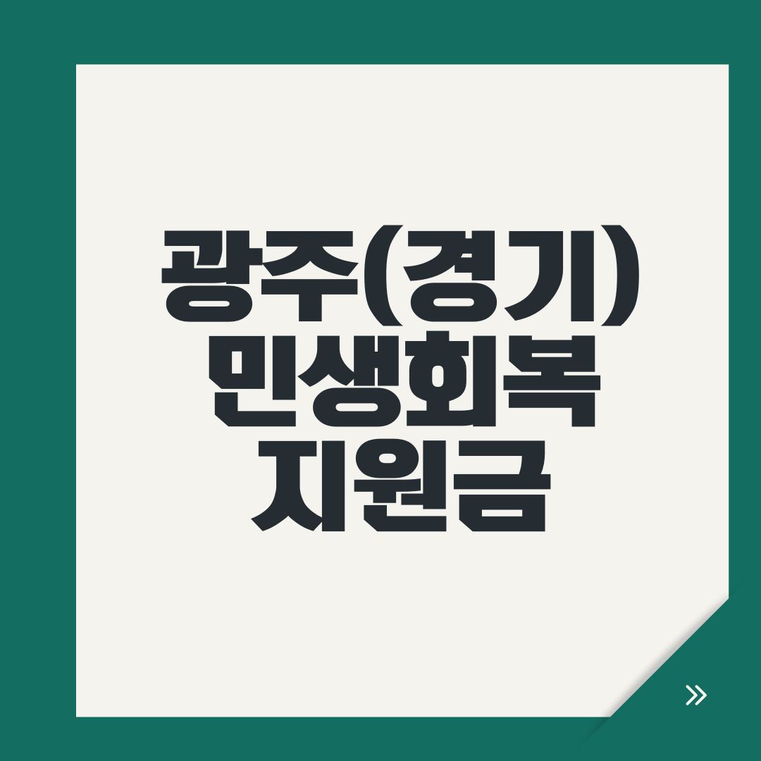 광주(경기) 민생회복지원금