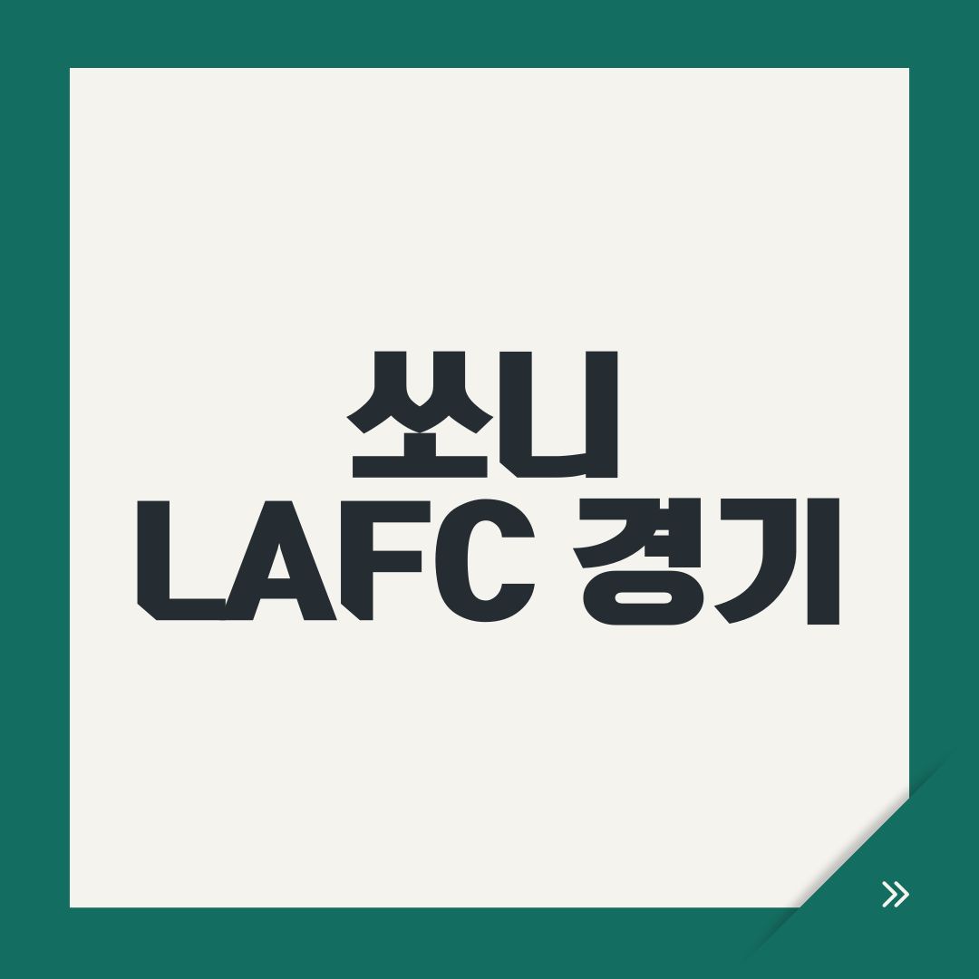 쏘니 LAFC 경기