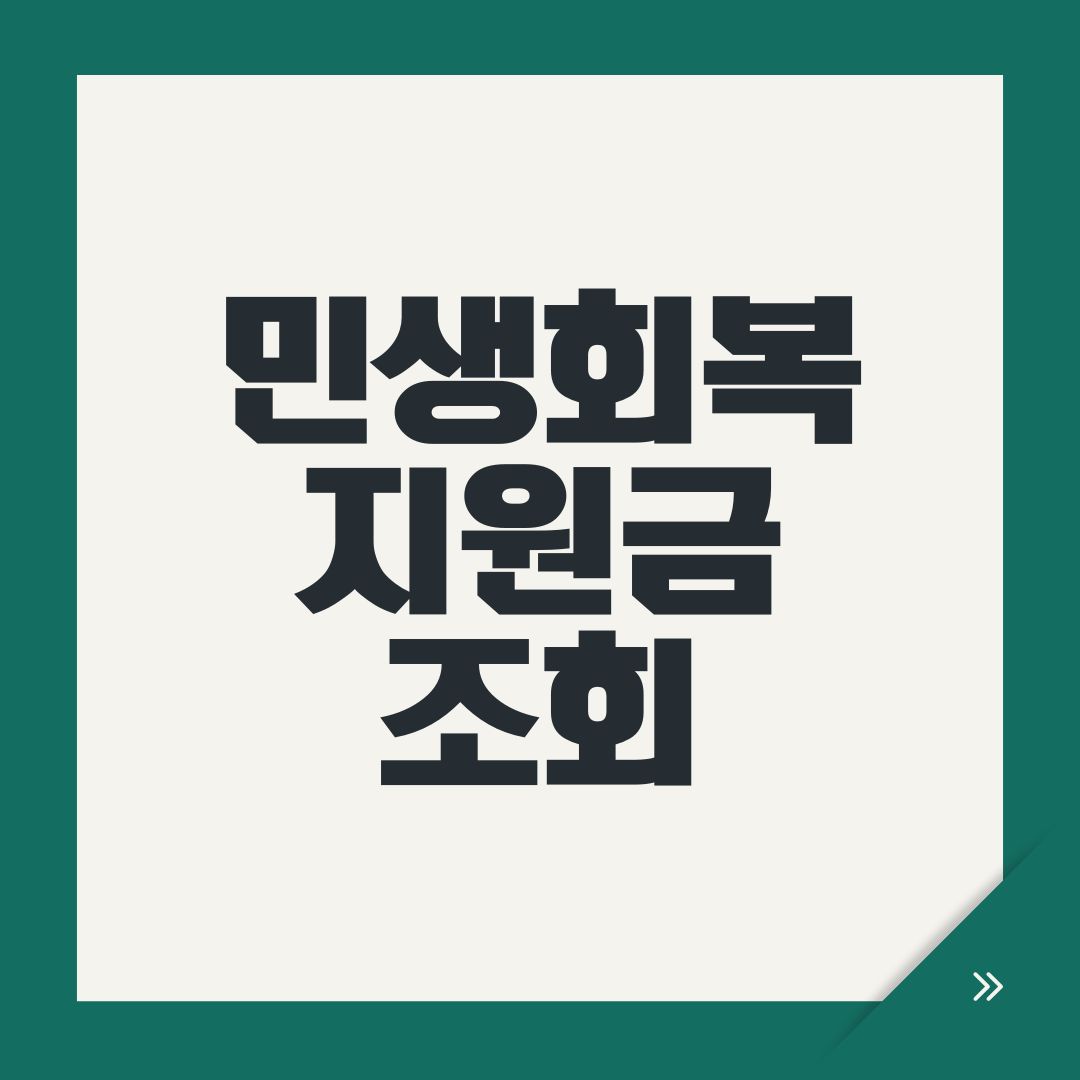 민생회복지원금 조회