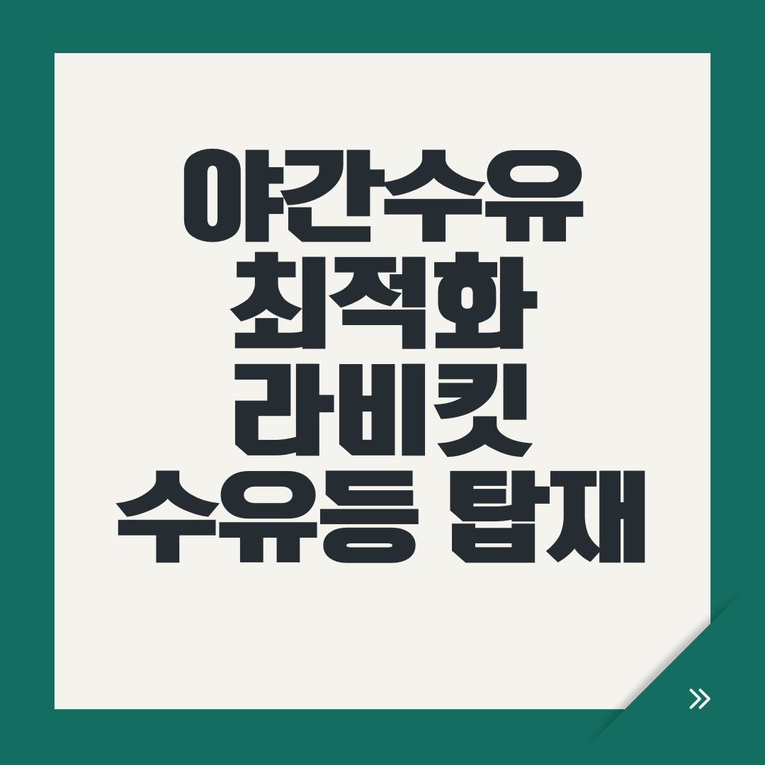 야간수유 최적화 라비킷 수유등 탑재